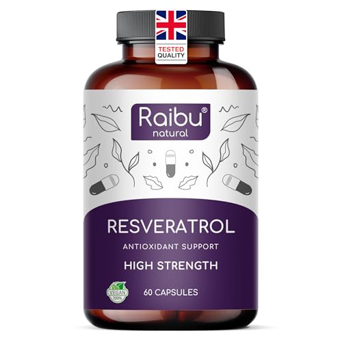 Resveratrol Supplement - 525 mg Pure Trans Resveratrol, 1 Capsule a Day - 140:1 Extract from Japonese Knotweed - Highly Bioavailable & Enhanced Absorption - Antioxidant Support, 60 Servings - Non-GMO